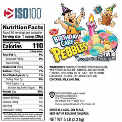 Dymatize ISO100 - Birthday Cake Pebbles, 5 Ib