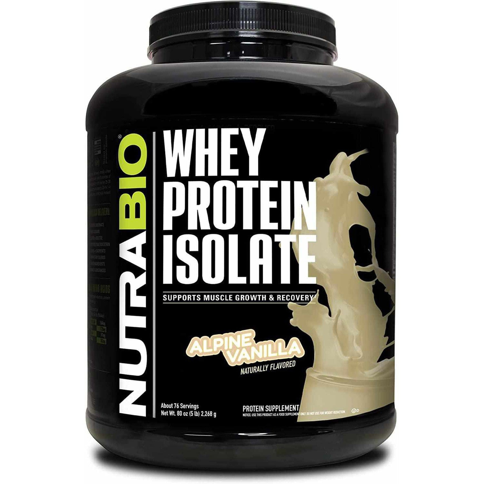 NutraBio 100% Whey Protein Isolate - 5 lb