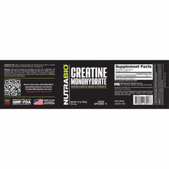 NutraBio Creatine Monohydrate - 300 g