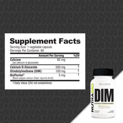 NutraBio DIM - 60 Capsules