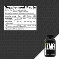 NutraBio ZMA - 90 Capsules