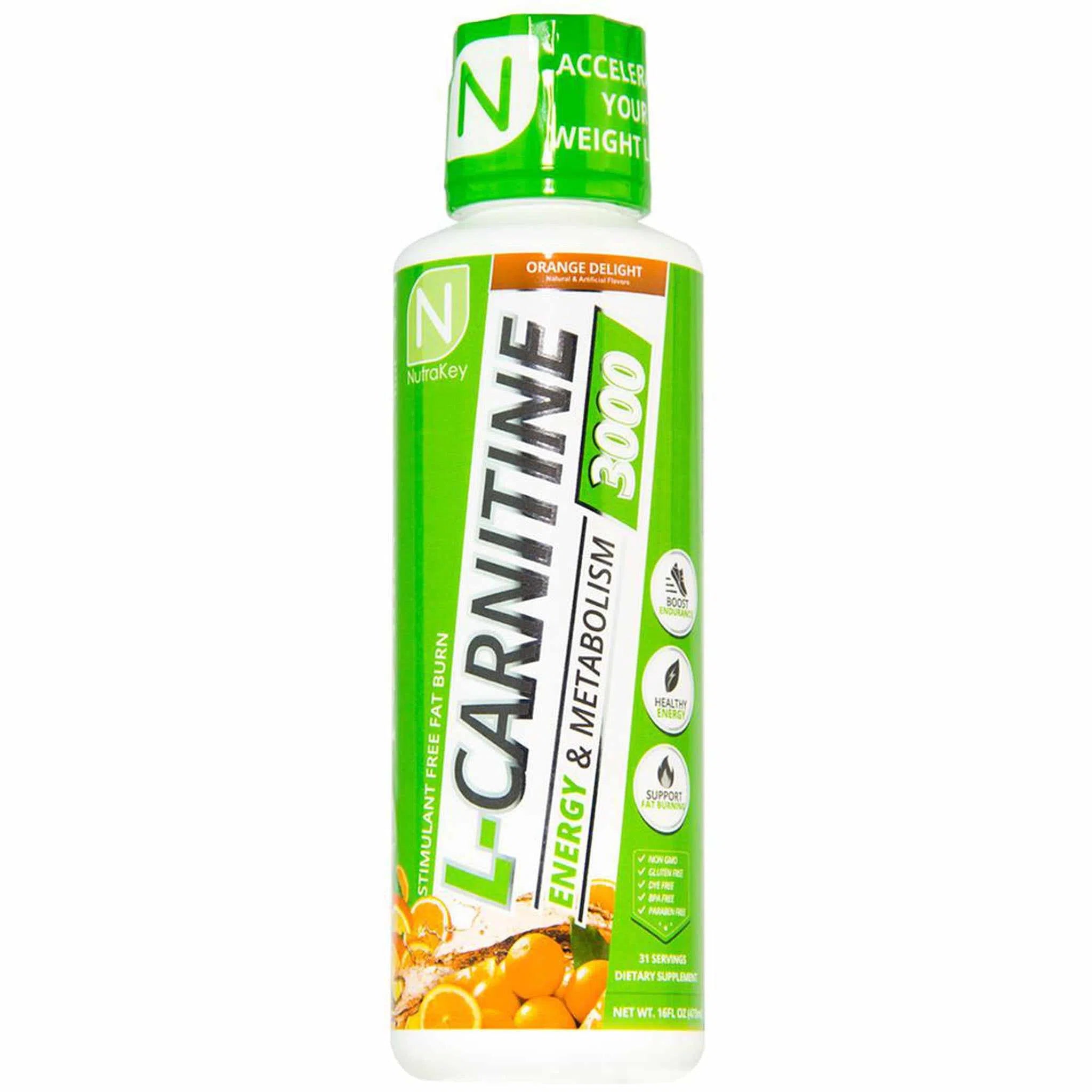 NutraKey L-Carnitine 3000 - Orange Delight