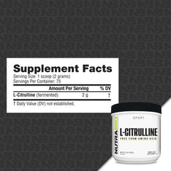 Nutrabio L-Citrulline Powder - 150 g